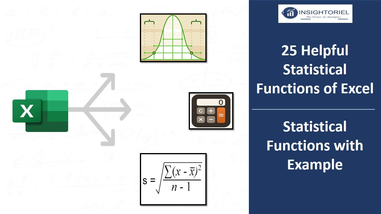 25 Helpful Statistical Functions Of Excel | Statistical Functions With ...